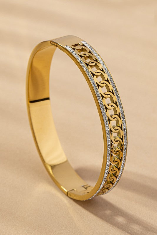 waterproof chain pattern hinge bangle