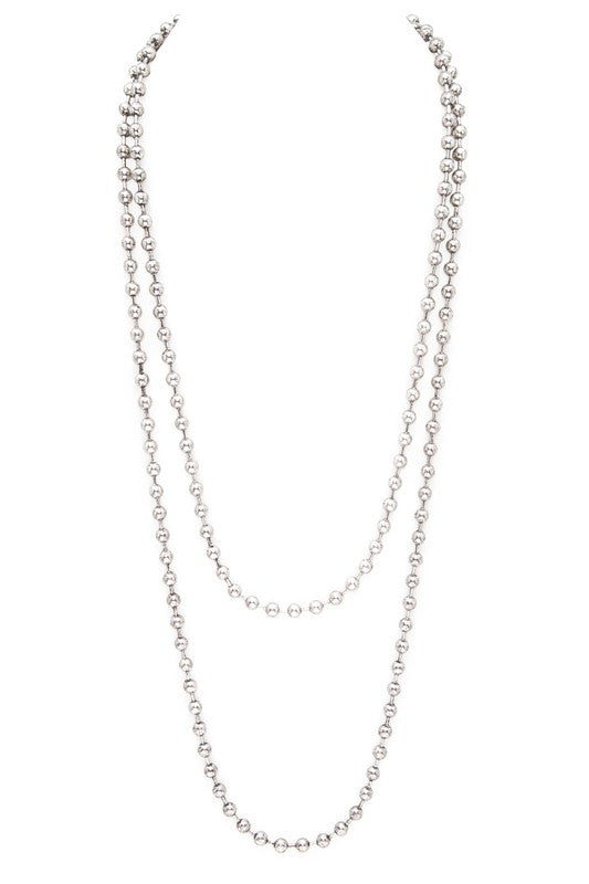 60 inch Layered Convertible Ball Chain Necklace