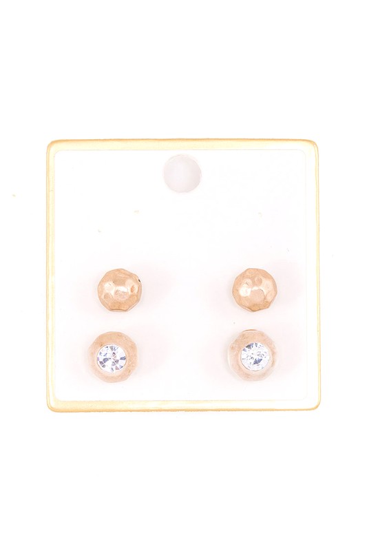 Crystal Stud Earring Set