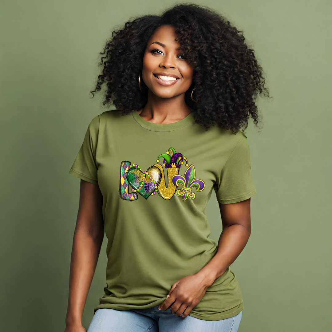 Love Mardi Gras Graphic Tee